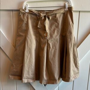 GAP Tan A-Line Skirt with Tie Front